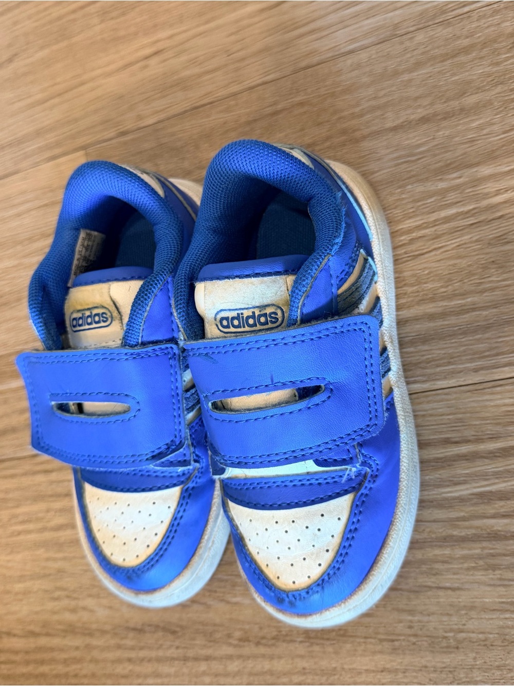 adidas Kids Blue Velcro Sneakers - size 9